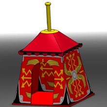 romano tenda playmobil jogo brinquedos habitação a casa bonecas novo 3d print model - Mito3D