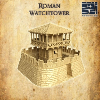 romano torre vigilancia 28 mm mesa terreno fuerte rpg dnd castillo medieval soporte libre antiguo estructura interpretable interior modular 28mm 25mm 15mm juego guerra 3d print model - Mito3D
