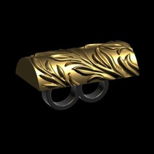 romano la joyería ornamentales anillo de oro chrome 3d print model - Mito3D