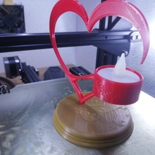 romantic candle led art 3d print model - Mito3D