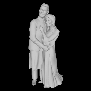 romantic wedding couple with traditional jewellry - characters- people- human figures- bride and groom Art tradition attire nath character figure person people ender3 diorama 3d print model - Mito3D