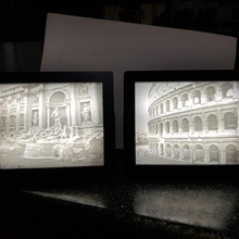 Rom, Kolosseum, trevi-Brunnen Lithophanien Kunst lithophane durchsucht Replikate 3d print model - Mito3D