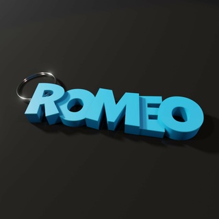 romeo isim anahtarlık anahtarlık anahtarlık 3d print model - Mito3D