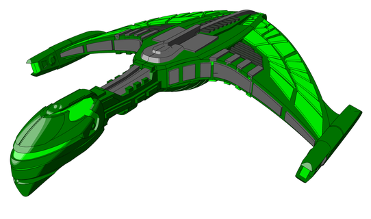 Romulan Delan aniversário pássaro guerra Estrela Império caminhada Starmada impulso total 3d print model - Mito3D