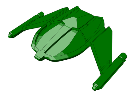 romulan t-2 death talon vastagor lattam destroyer star empire trek starmada fullthrust 3d print model - Mito3D