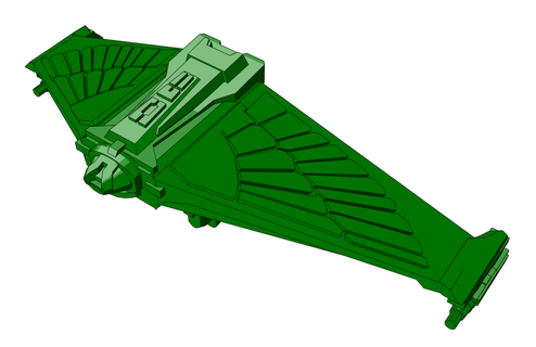 romulan v-4 wing vengeance vastam cl'vangas cruiser romulan star empire star trek starmada fullthrust  3d print model - Mito3D