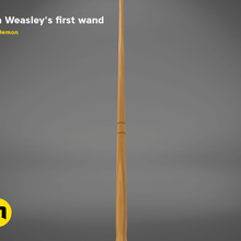 ron weasley s primera varita juego en primer lugar película postproces 3d la impresión de juguete asistente mago magia el traje cosplay hogwarts fantasía hechizo potter harry 3d print model - Mito3D