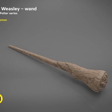 ron weasley varita de harry potter en las películas la impresión 3d modelo varios dumbledore juegos juguetes hermione hogwarts magia mago otros bruja brujería asistente 3d print model - Mito3D