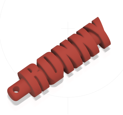 ronny porte clés art présent 3D print model - Mito3D