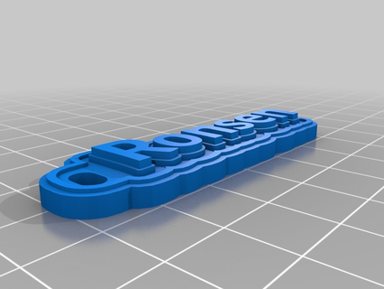 ronsen thick customized keychains 3d print model - Mito3D