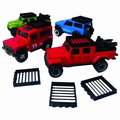 roof rack luggage road cars defender jeep diecast 1 64 164scale custom hotwheels wheels matchbox tomica kombit2 3d print model - Mito3D