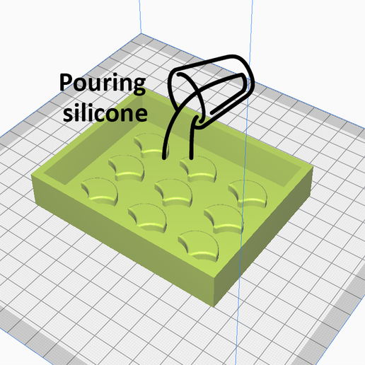 tetto piastrelle silicone muffa arte stl 3D print model - Mito3D