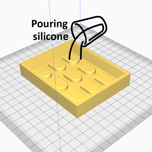 techo losas silicona molde Arte miniatura ladrillo modelo 3D print model - Mito3D