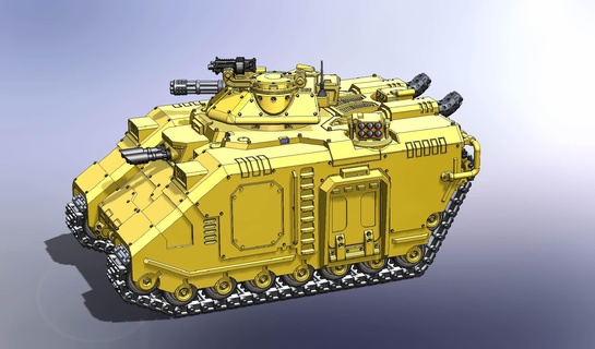 roof tracked repulsor 28mm Game wh 40 k 30 horus heresy rhino war hammer marine predator turret tank 3d print model - Mito3D