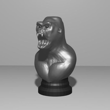 rook chess - goril çeşitli hayvan tahta oyunu orman satranç kule 3d print model - Mito3D