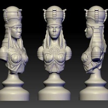 rook egypt art bust 3d print model - Mito3D