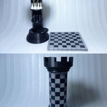 torre dobrável xadrez borda 3d print model - Mito3D