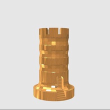 torre de la escalera arquitectura increíble el ajedrez loco creativo detallada fácil impresionante baja poli lowpoly nuevo caracol 3d print model - Mito3D