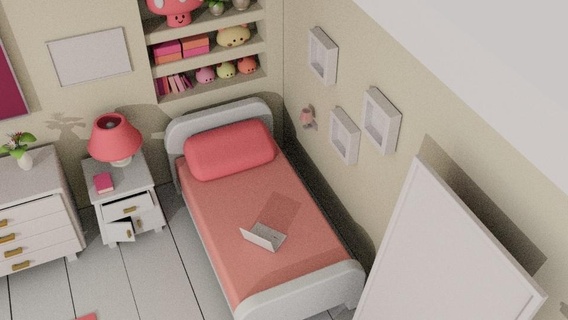 room room cute pink  3d print model - Mito3D