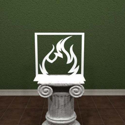 Raum-Feuer-logo Kunst Anzeichen logos stehen sign roomonfire Raum logo Feuer csgo counter-strike cool anders blume 3D print model - Mito3D