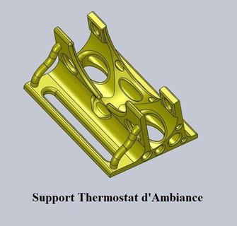 Zimmer Thermostat Halter Unterstützung 3d print model - Mito3D