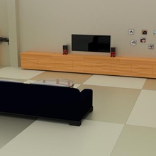 camera casa mobili flat tv divano piano il design tabella 3d print model - Mito3D