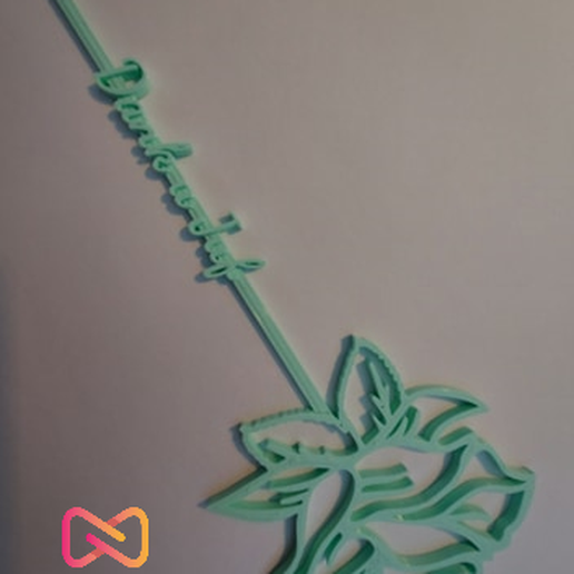 rosa úmido professor escola u Rosa 3D print model - Mito3D