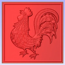 rooster various stl relief 3d 3d print model - Mito3D