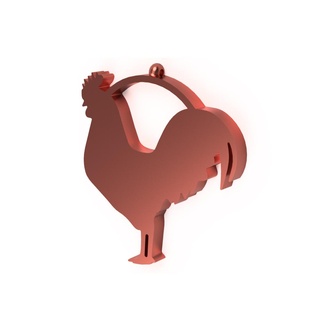 rooster earrings cock 3d print model - Mito3D