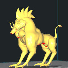 gallo cinghiale alce vari animali il design la scultura 3d print model - Mito3D