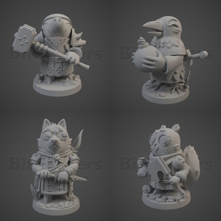 root underworld expansion two vagabond boardgame miniatures Game underground duchy corvid conspiracy vaghabond mole crow wolf ranger harrier board rpg roleplaying game tabletop 28mm figure miniature marker 3d print model - Mito3D