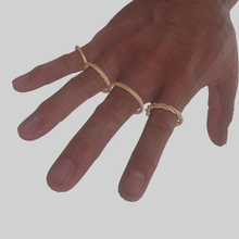 rope rings jewelry 3dprint cast wedding gold fashion love render twist custom resize stones diamond silver design 3d print model - Mito3D