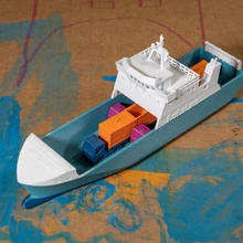roro line roll off ship game bathtub bathtubboat battery boat boats cargo cargoship children container containership float kids toy truck trucks accessories 3d print model - Mito3D