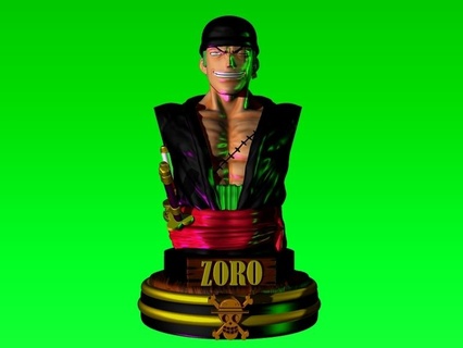 roronoa zoro buste chasseur anime Netflix luffy 3d print model - Mito3D