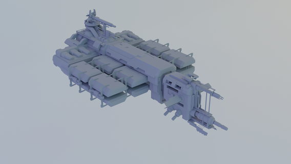 rorqual eve eveonline ship ore spaceship game 3dprint mmo transport vehicle miniatures vehicles 3d print model - Mito3D