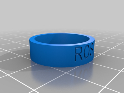 Rosa personnalisé anneaux bijoux 3d print model - Mito3D