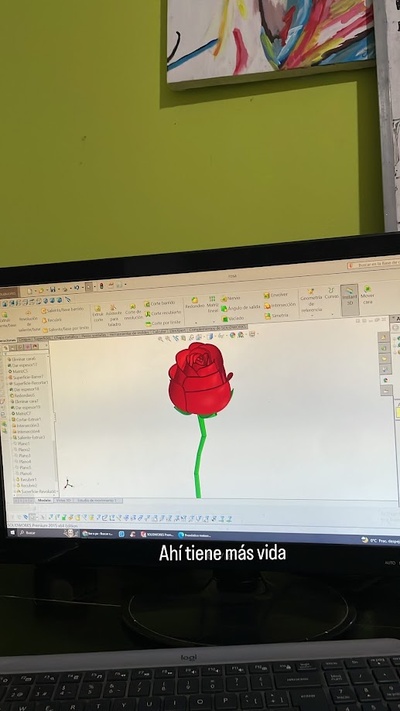 rosa arte regalo plantas rojo stl flor decoraci n 3d print model - Mito3D