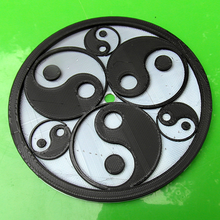 rosace yin-yang art de la décoration murale symbole zen 3d print model - Mito3D