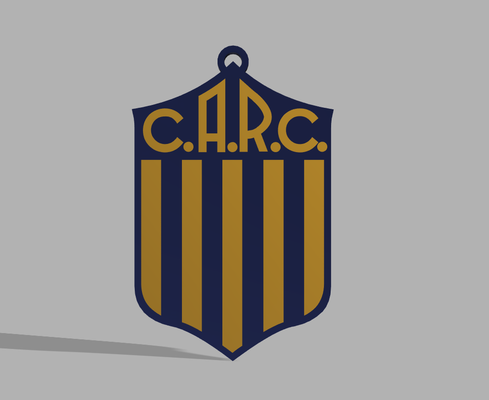 rosário central escudo gravado costas argentina futebol chave anel joalheria canalha chaveiro argentino profissional liga copo 3d print model - Mito3D