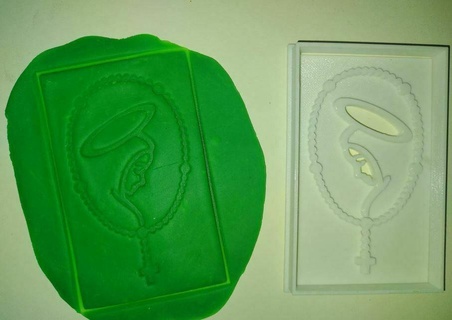 rosario kurabiye kesici çapraz Katolik kesiciler bakire küçük melek 3d print model - Mito3D
