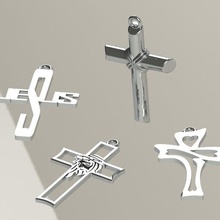 rosary cross jewelry rosaries christian catholic accessories necklaces 3d print model - Mito3D
