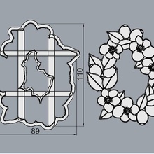 rosca navide verschiedene Weihnachten zu Hause Cracker cutter Keramik Porzellan fondant Schokolade schneiden cookie thread rim ring die Verzierung Weihnachten-ring Krone 3d print model - Mito3D