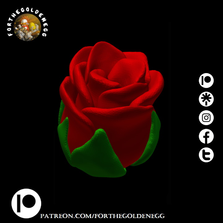 Rosa flor flores miniatura accesorio 3D print model - Mito3D