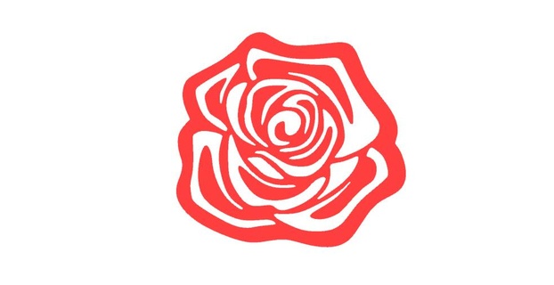rosa decoração 2d interior Projeto emblema logotipo acessório plantar flor parede casa arte 3d print model - Mito3D