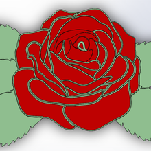 rose art rose-fleur-art 3d print model - Mito3D