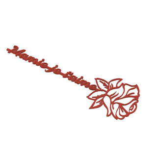 gül büyükanne Aşk pembe çiçek 3d print model - Mito3D