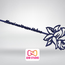 gül ma örgülü helen pembe teşekkür çiçek 3d print model - Mito3D