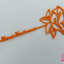 gül metresi pembe teşekkür öğretmen okul çiçek 3d print model - Mito3D