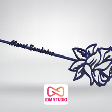 gül sandrine pembe teşekkür çiçek 3d print model - Mito3D