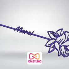 rosa amore grazie tu fiore 3d print model - Mito3D